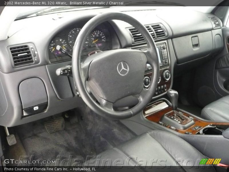 Brilliant Silver Metallic / Charcoal 2002 Mercedes-Benz ML 320 4Matic
