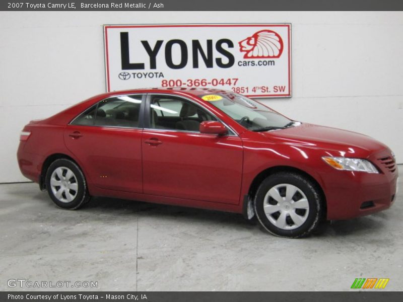 Barcelona Red Metallic / Ash 2007 Toyota Camry LE