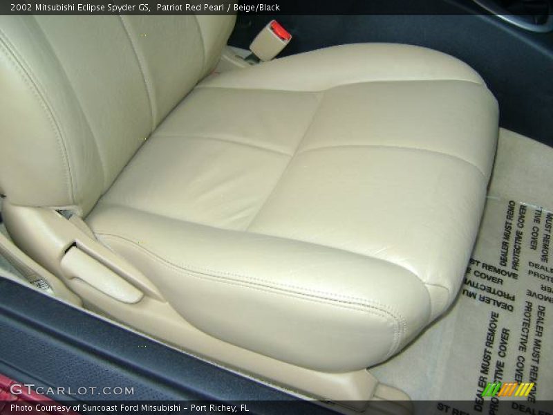 Patriot Red Pearl / Beige/Black 2002 Mitsubishi Eclipse Spyder GS