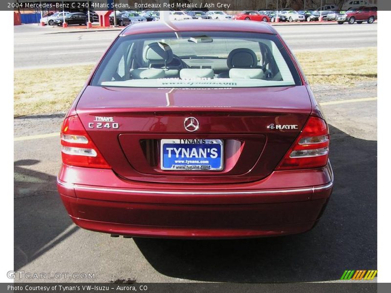 Bordeaux Red Metallic / Ash Grey 2004 Mercedes-Benz C 240 4Matic Sedan
