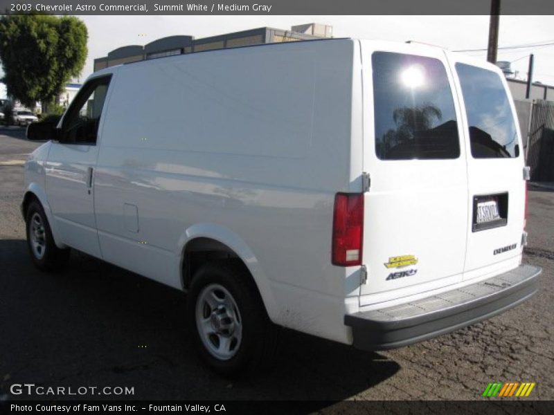 Summit White / Medium Gray 2003 Chevrolet Astro Commercial