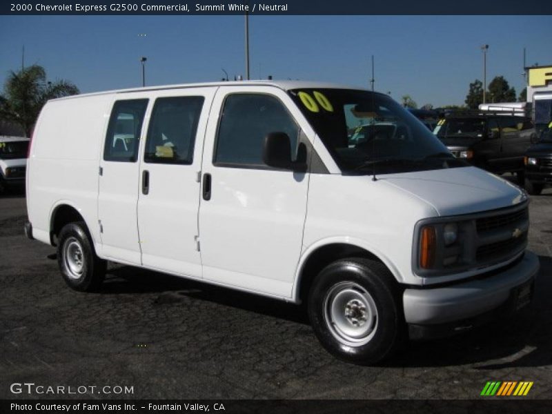 Summit White / Neutral 2000 Chevrolet Express G2500 Commercial