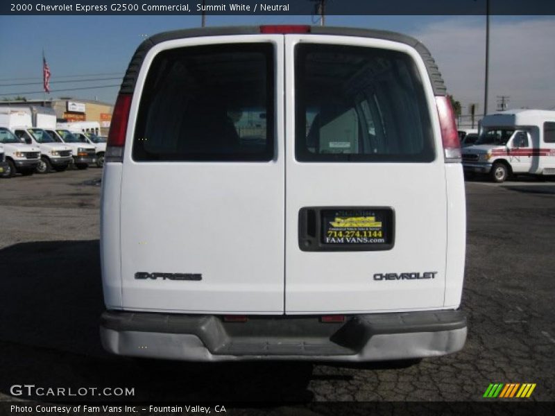 Summit White / Neutral 2000 Chevrolet Express G2500 Commercial