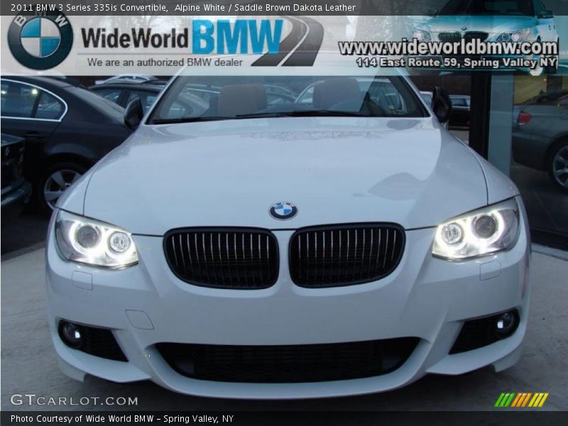 Alpine White / Saddle Brown Dakota Leather 2011 BMW 3 Series 335is Convertible