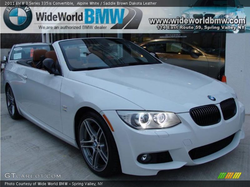 Alpine White / Saddle Brown Dakota Leather 2011 BMW 3 Series 335is Convertible