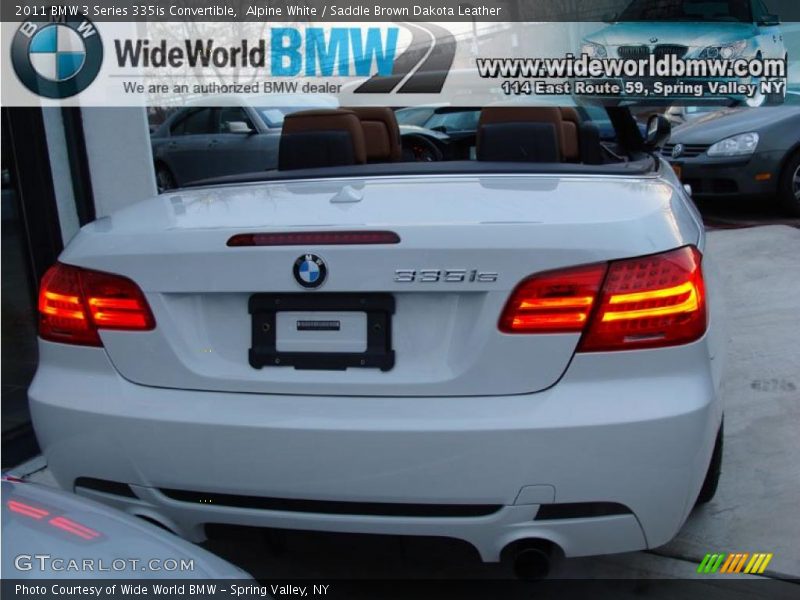 Alpine White / Saddle Brown Dakota Leather 2011 BMW 3 Series 335is Convertible