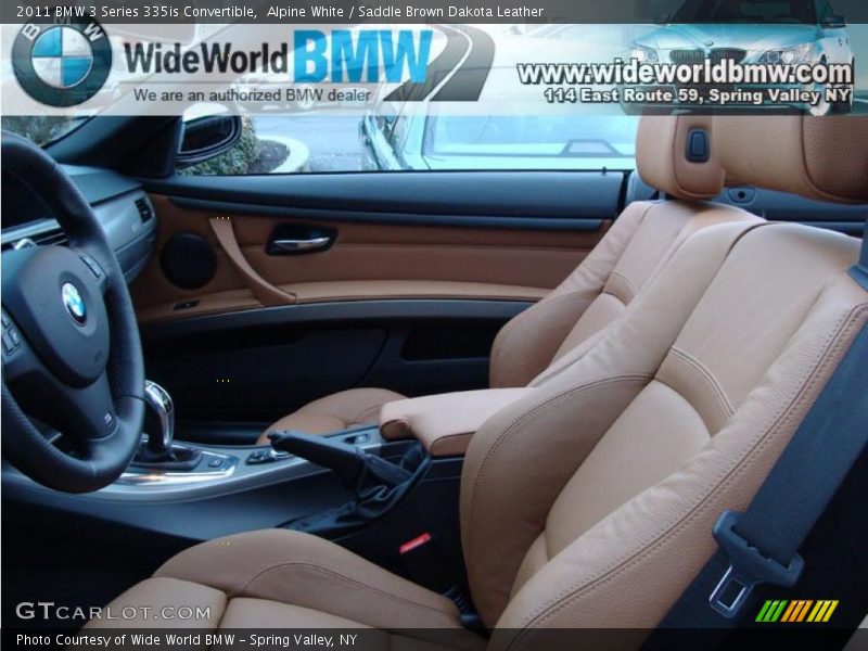 Alpine White / Saddle Brown Dakota Leather 2011 BMW 3 Series 335is Convertible