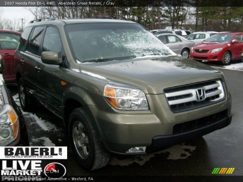 Aberdeen Green Metallic / Gray 2007 Honda Pilot EX-L 4WD