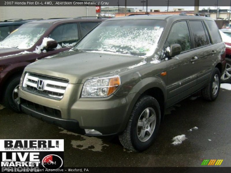Aberdeen Green Metallic / Gray 2007 Honda Pilot EX-L 4WD