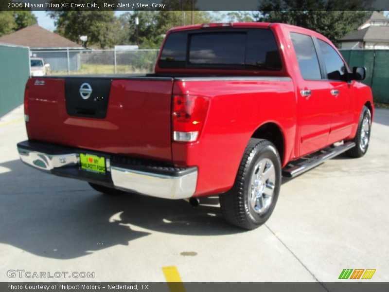 Red Alert / Steel Gray 2006 Nissan Titan XE Crew Cab