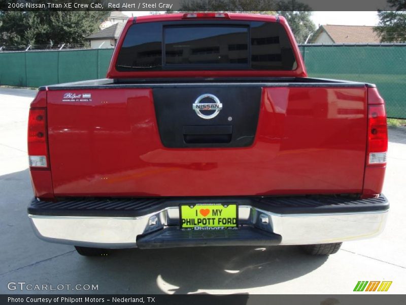 Red Alert / Steel Gray 2006 Nissan Titan XE Crew Cab