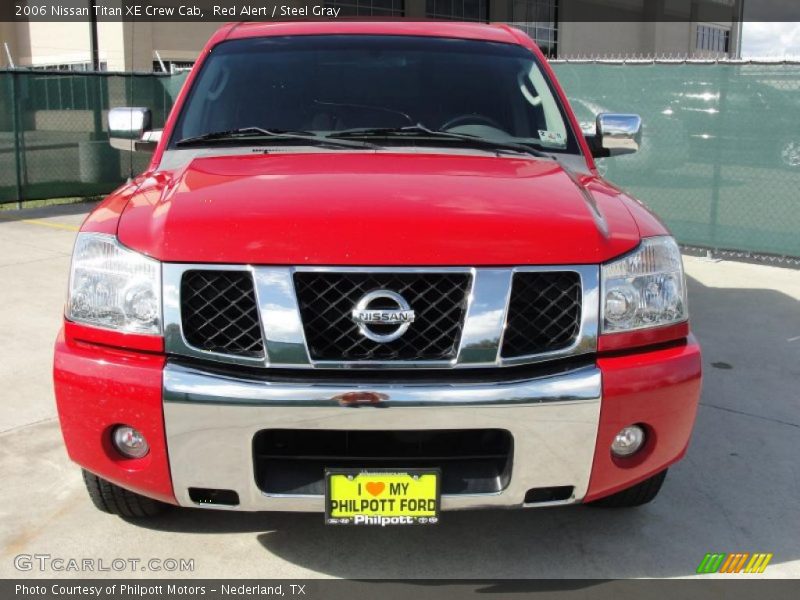 Red Alert / Steel Gray 2006 Nissan Titan XE Crew Cab