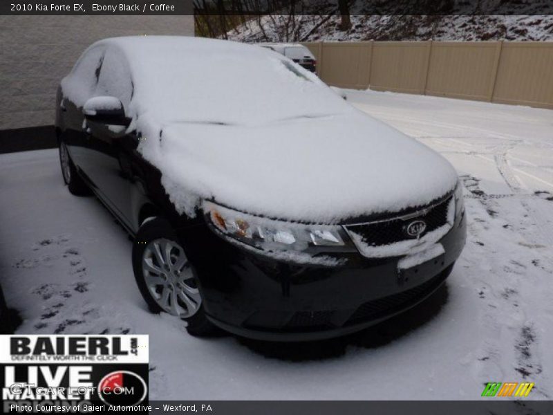 Ebony Black / Coffee 2010 Kia Forte EX