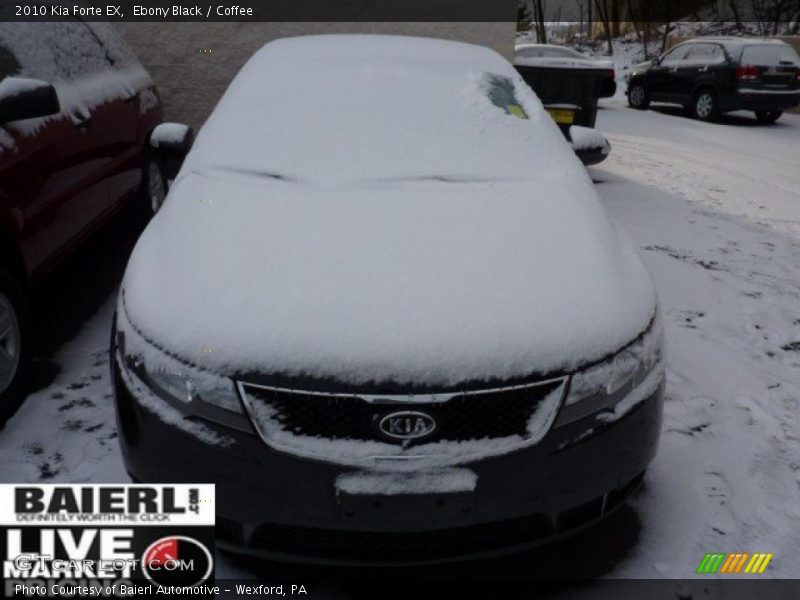 Ebony Black / Coffee 2010 Kia Forte EX
