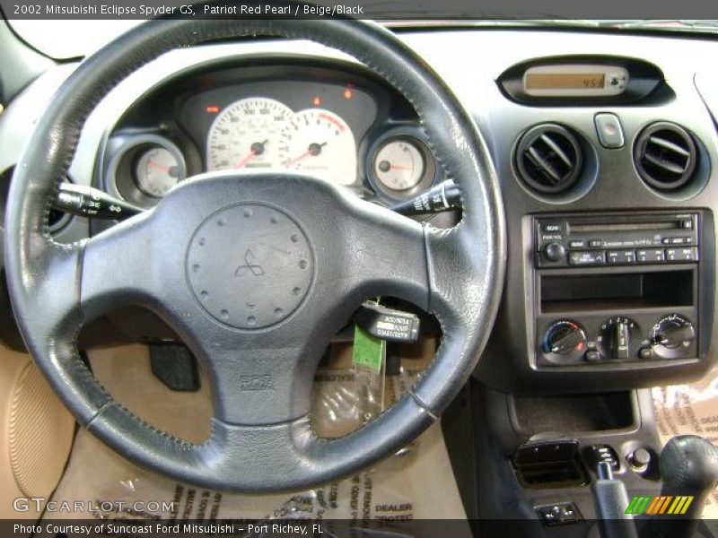 Patriot Red Pearl / Beige/Black 2002 Mitsubishi Eclipse Spyder GS