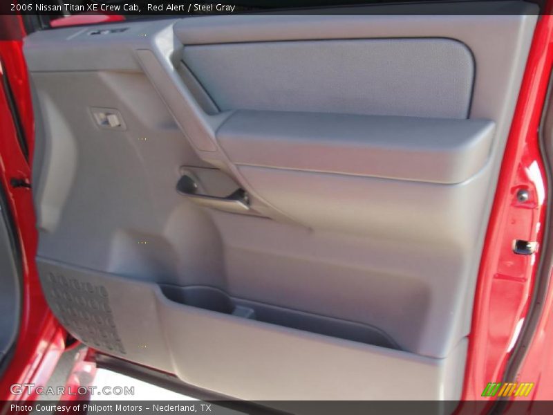 Red Alert / Steel Gray 2006 Nissan Titan XE Crew Cab
