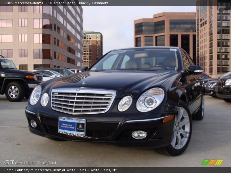 Black / Cashmere 2009 Mercedes-Benz E 350 4Matic Sedan