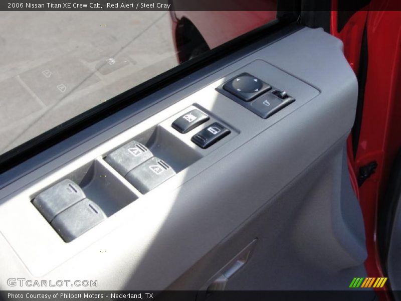 Red Alert / Steel Gray 2006 Nissan Titan XE Crew Cab