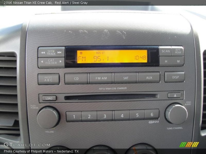 Red Alert / Steel Gray 2006 Nissan Titan XE Crew Cab