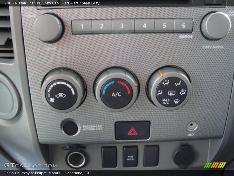 Red Alert / Steel Gray 2006 Nissan Titan XE Crew Cab