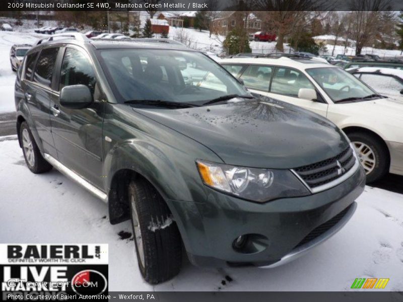Manitoba Green Metallic / Black 2009 Mitsubishi Outlander SE 4WD