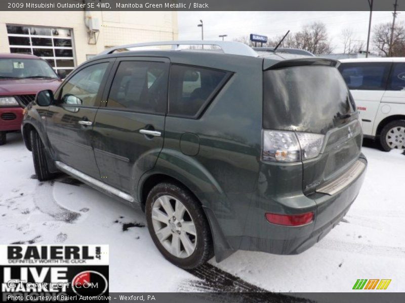 Manitoba Green Metallic / Black 2009 Mitsubishi Outlander SE 4WD