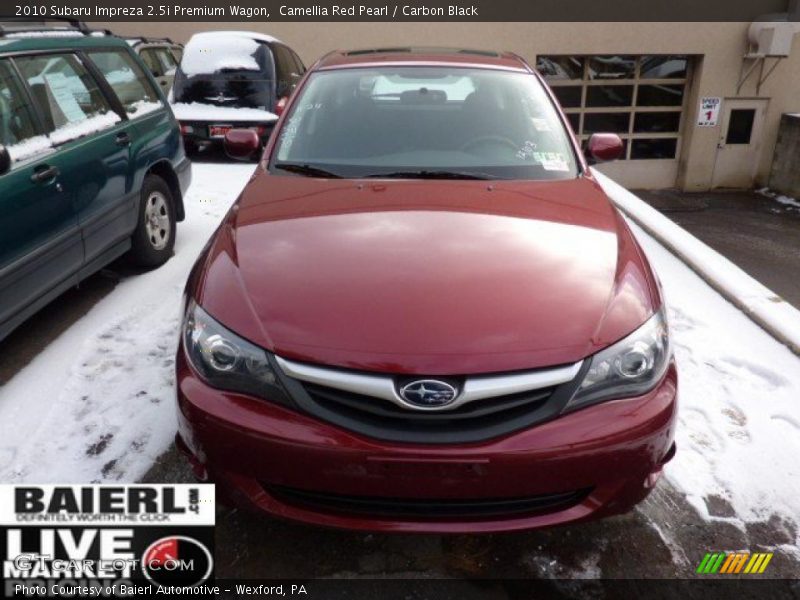 Camellia Red Pearl / Carbon Black 2010 Subaru Impreza 2.5i Premium Wagon