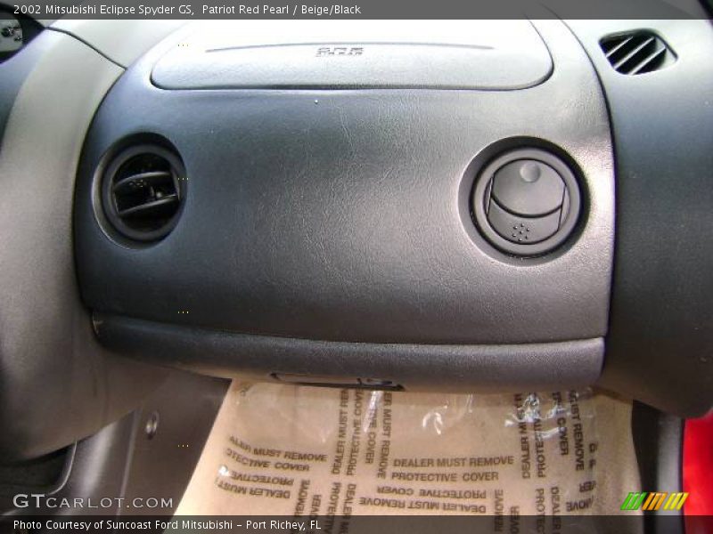 Patriot Red Pearl / Beige/Black 2002 Mitsubishi Eclipse Spyder GS
