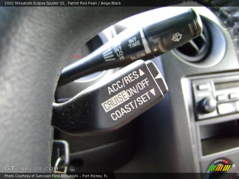 Patriot Red Pearl / Beige/Black 2002 Mitsubishi Eclipse Spyder GS