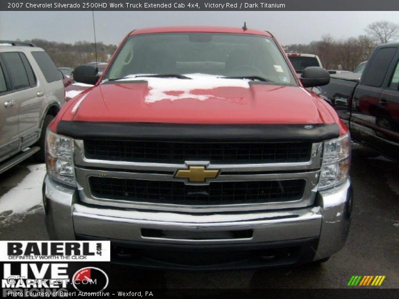 Victory Red / Dark Titanium 2007 Chevrolet Silverado 2500HD Work Truck Extended Cab 4x4