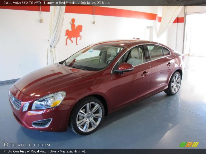 Flamenco Red Metallic / Soft Beige/Off Black 2011 Volvo S60 T6 AWD