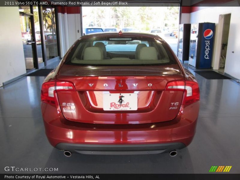 Flamenco Red Metallic / Soft Beige/Off Black 2011 Volvo S60 T6 AWD