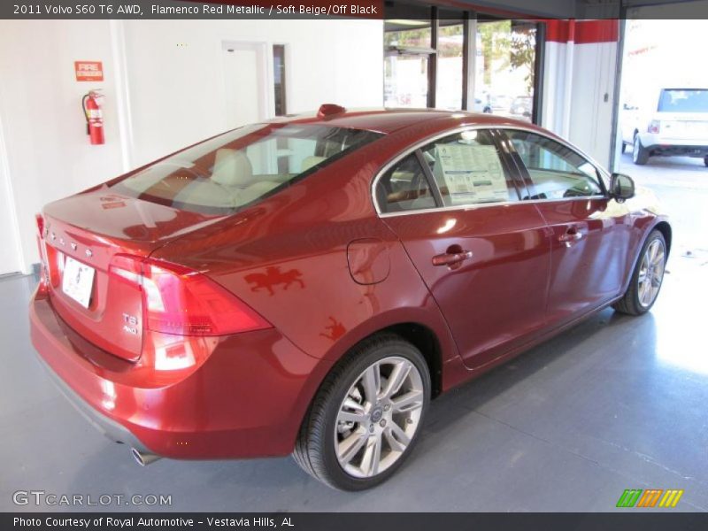 Flamenco Red Metallic / Soft Beige/Off Black 2011 Volvo S60 T6 AWD