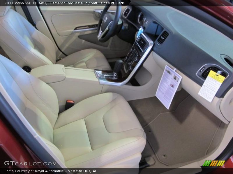  2011 S60 T6 AWD Soft Beige/Off Black Interior