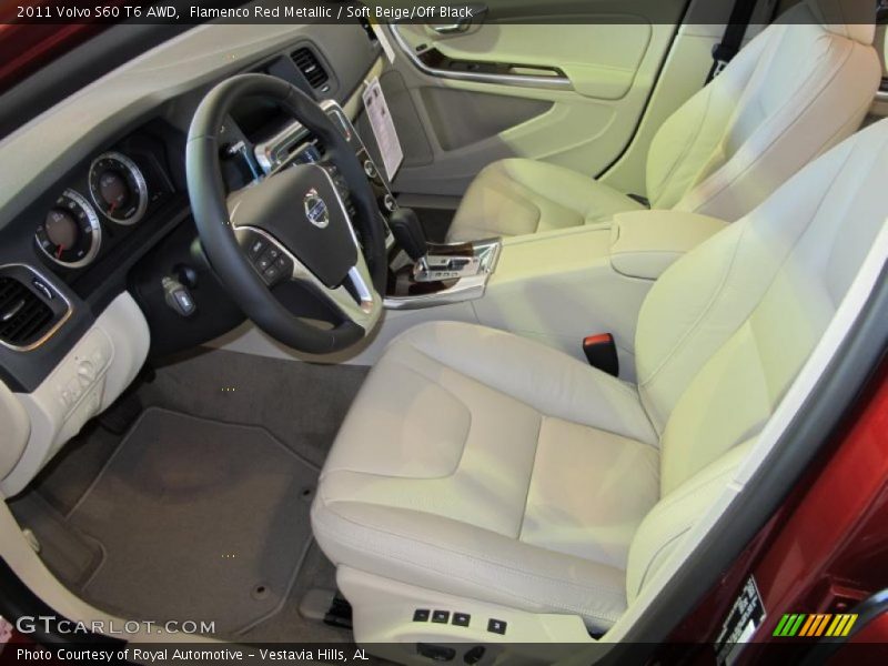  2011 S60 T6 AWD Soft Beige/Off Black Interior