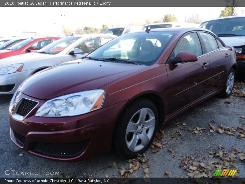 Performance Red Metallic / Ebony 2010 Pontiac G6 Sedan