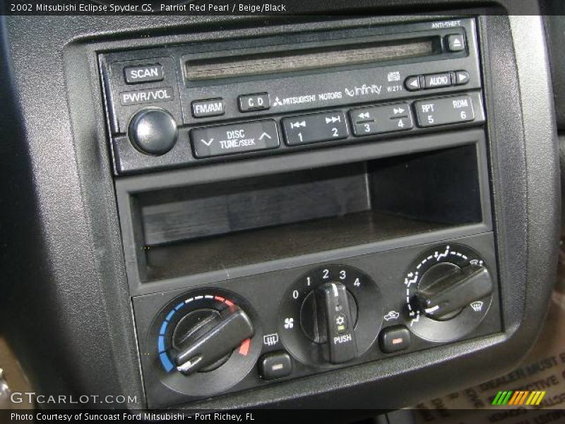 Patriot Red Pearl / Beige/Black 2002 Mitsubishi Eclipse Spyder GS