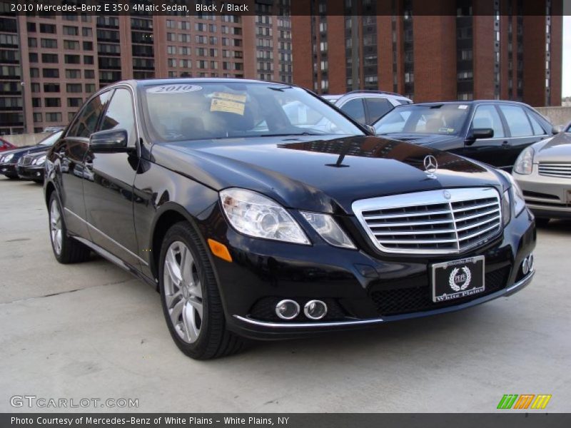 Black / Black 2010 Mercedes-Benz E 350 4Matic Sedan