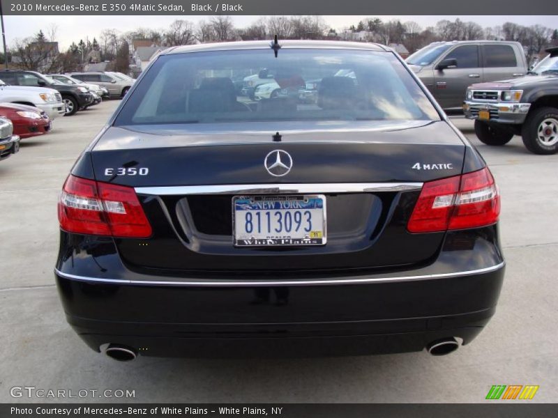 Black / Black 2010 Mercedes-Benz E 350 4Matic Sedan