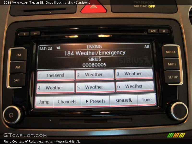 Deep Black Metallic / Sandstone 2011 Volkswagen Tiguan SE