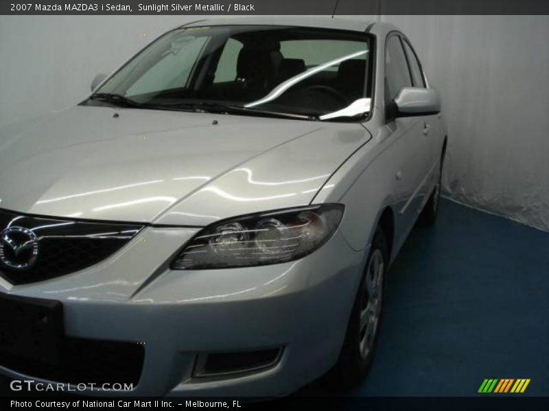 Sunlight Silver Metallic / Black 2007 Mazda MAZDA3 i Sedan