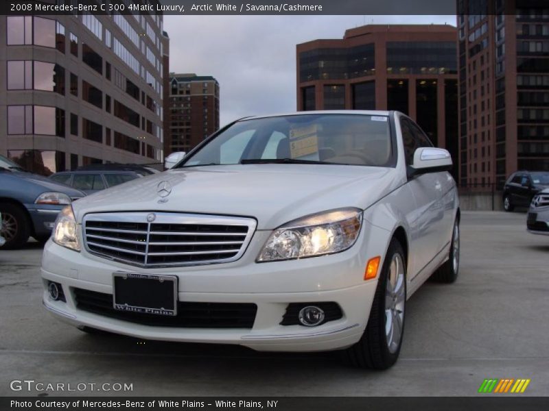 Arctic White / Savanna/Cashmere 2008 Mercedes-Benz C 300 4Matic Luxury