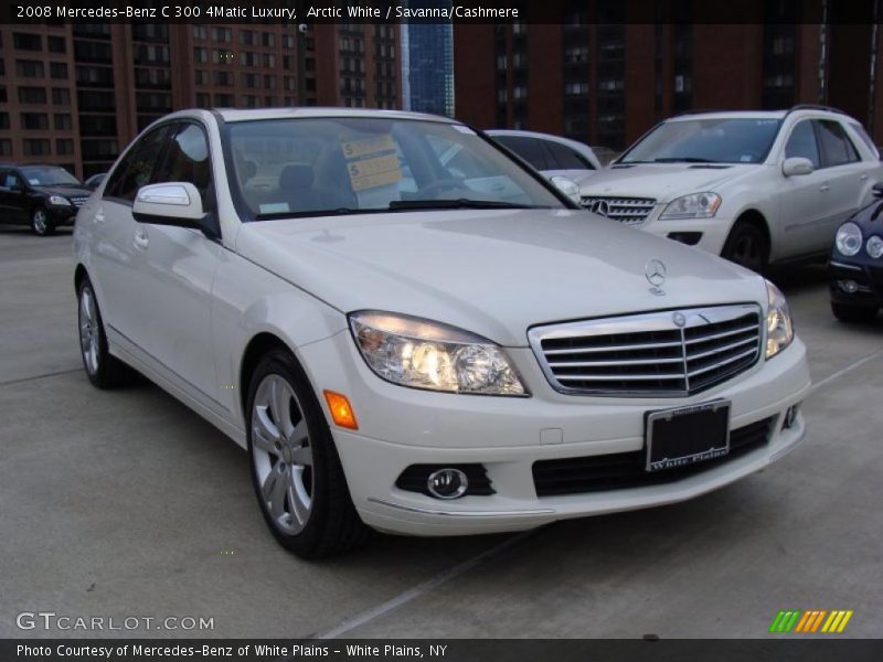 Arctic White / Savanna/Cashmere 2008 Mercedes-Benz C 300 4Matic Luxury