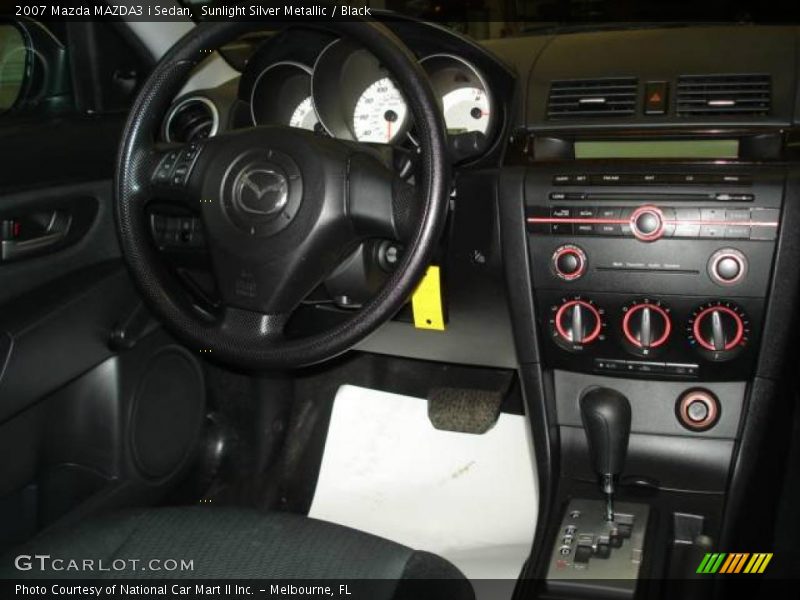 Sunlight Silver Metallic / Black 2007 Mazda MAZDA3 i Sedan