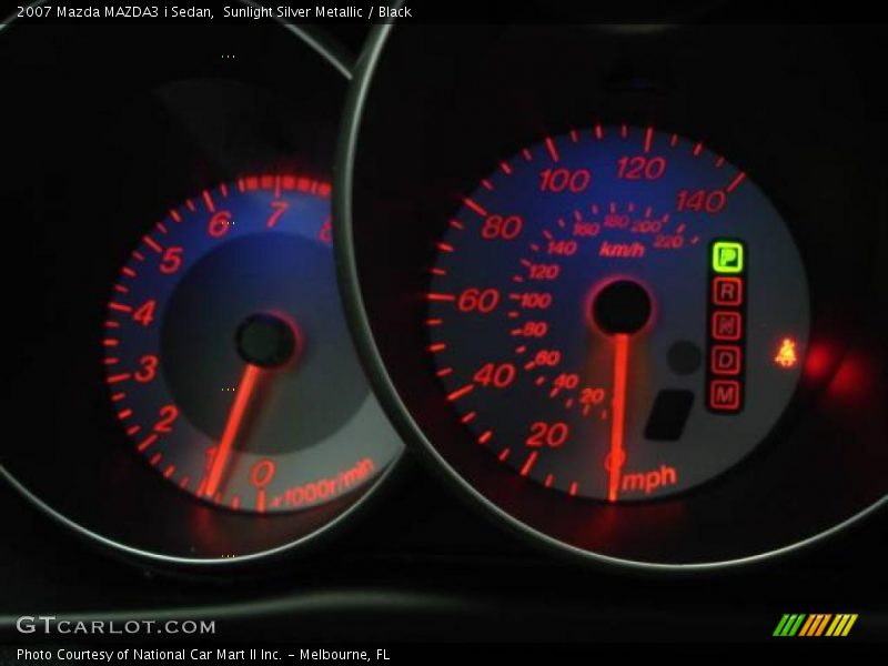 Sunlight Silver Metallic / Black 2007 Mazda MAZDA3 i Sedan