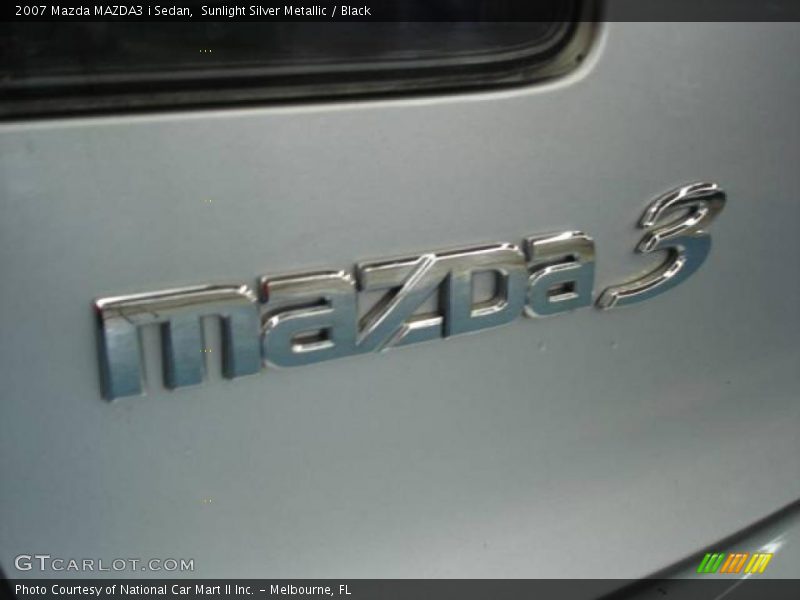 Sunlight Silver Metallic / Black 2007 Mazda MAZDA3 i Sedan