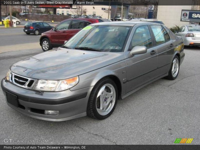 Steel Gray Metallic / Warm Beige 2001 Saab 9-5 Aero Sedan
