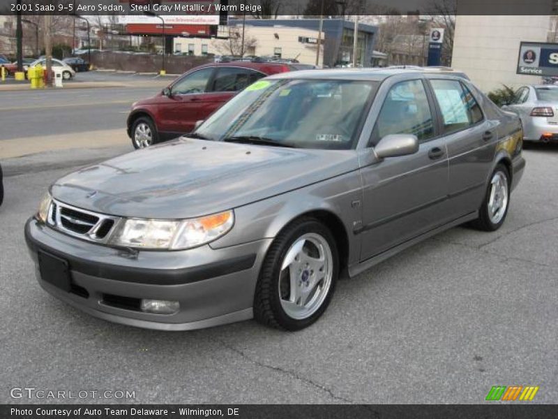 Steel Gray Metallic / Warm Beige 2001 Saab 9-5 Aero Sedan