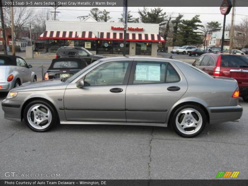 Steel Gray Metallic / Warm Beige 2001 Saab 9-5 Aero Sedan