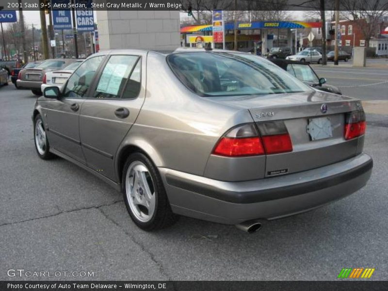 Steel Gray Metallic / Warm Beige 2001 Saab 9-5 Aero Sedan